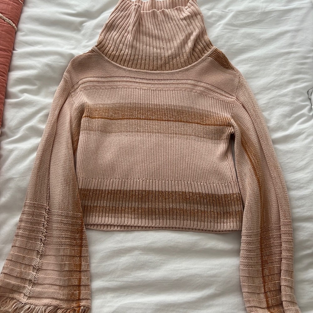 Free People Pink and Orange sweater